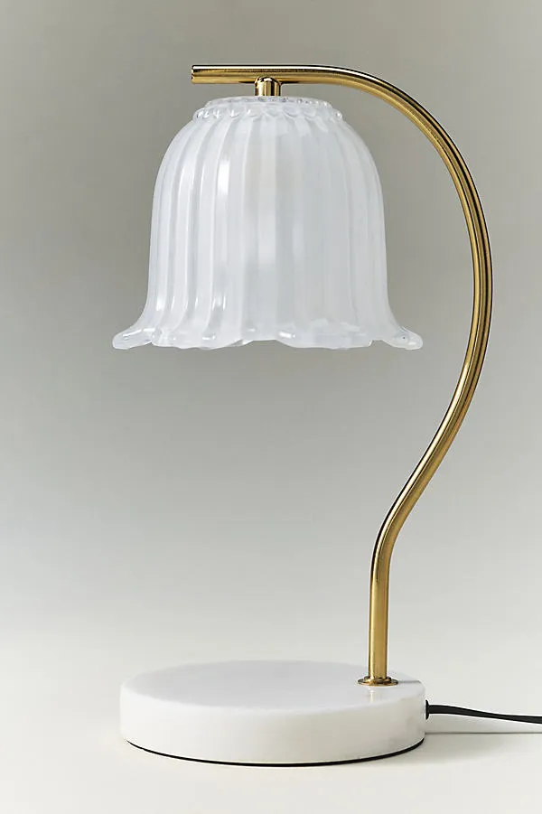 Glass Candle Warmer Lamp with Dimmer - White alternate view