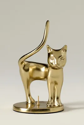 Gold Cat Candleholder product