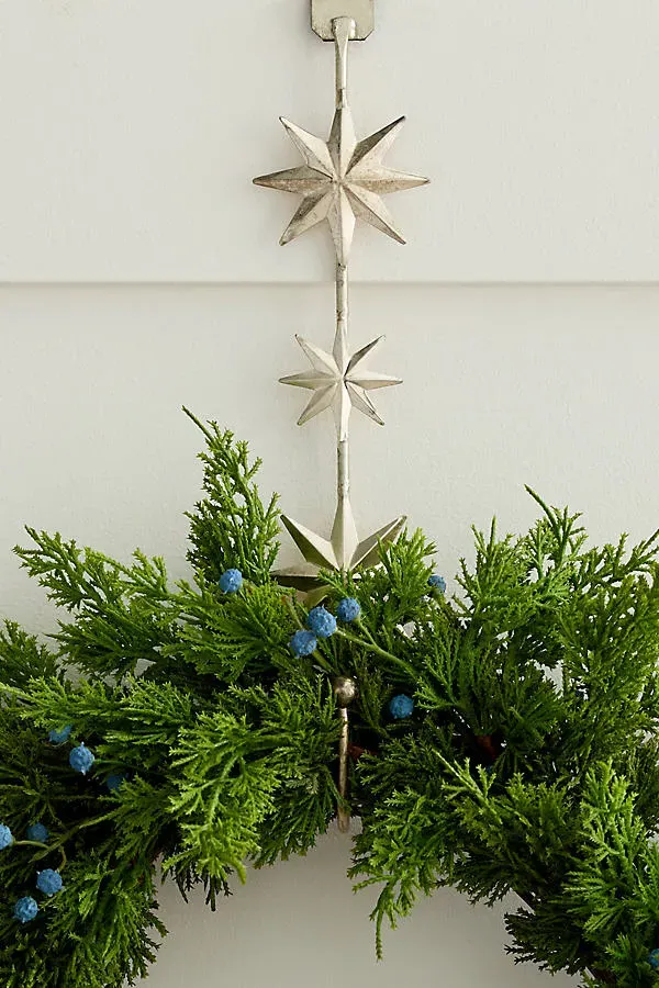 Gold Wreath Door Hanger - Gold, Iron by Anthropologie