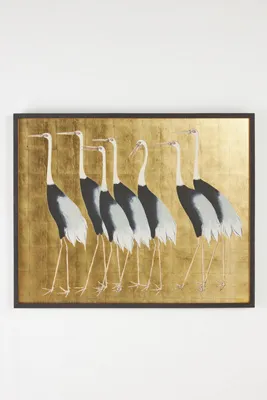 Golden Flock Framed Wall Art - Gold product