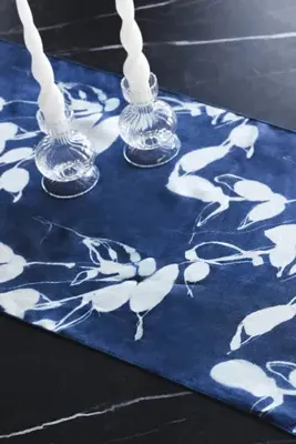 Goldie Home Linen Porto Table Runner - Blue, Linen product