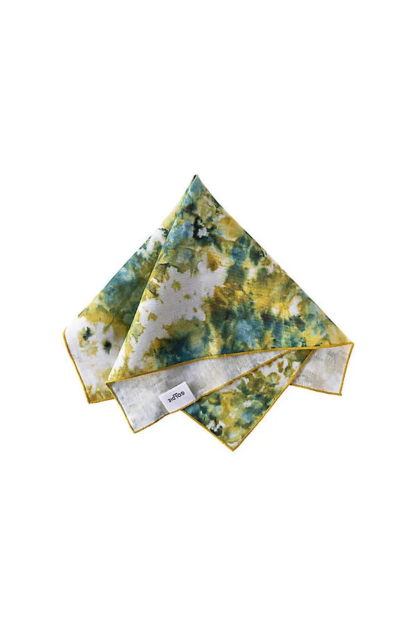 Goldie Home Marble Print Napkins Set of 4 - Green, Linen product
