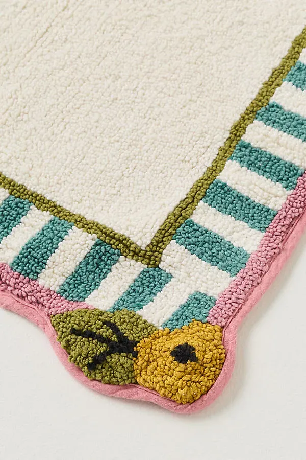 Grace Floral Tufted Bath Mat - Cotton alternate view