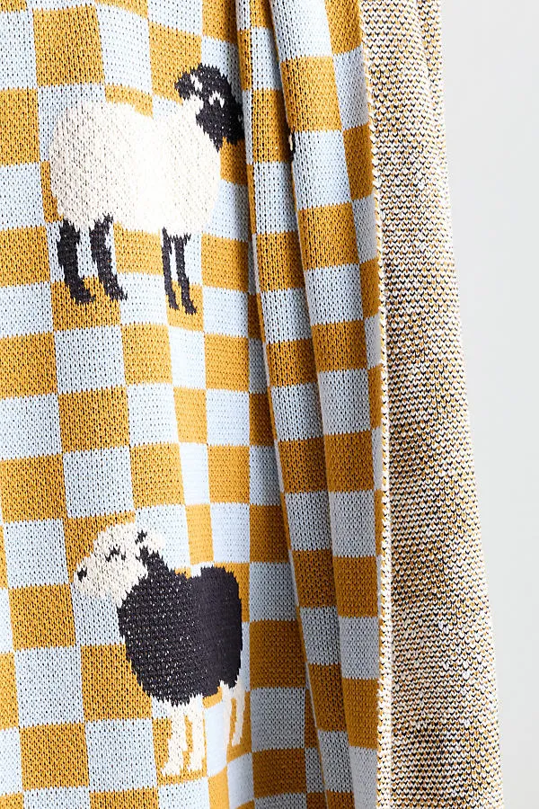 Grace Knit Throw Blanket - Brown, Cotton by Anthropologie, image 2