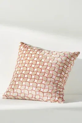 Gracen Square Cushion - Orange, Polyester/Rayon product