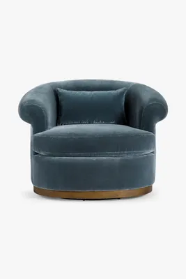 Gracie Swivel Chair - Blue, Polyester product