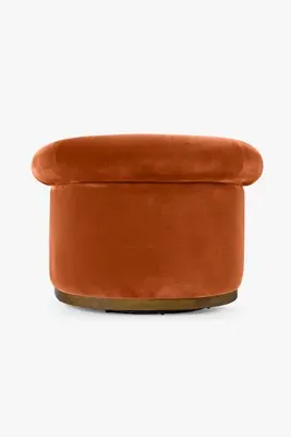 Gracie Swivel Chair - Red, Polyester by Anthropologie, image 2