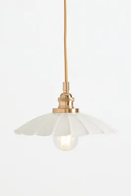 Greta Scalloped Pendant Light - Beige product