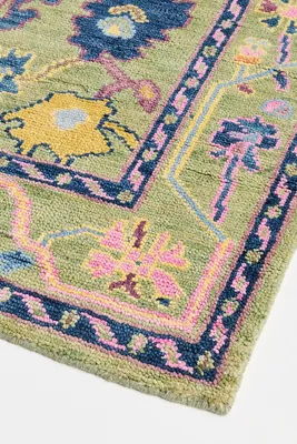 Gwen Hand-Knotted Persian-Inspired Rug - Green, Wool product