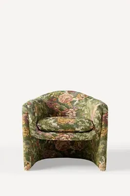 Gwendolyn Barrel-Back Chair - Black, Polyester product