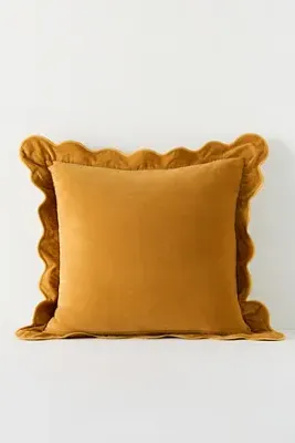 Gwendolyn Jacquard Floral Scalloped Trim Cushion alternate view