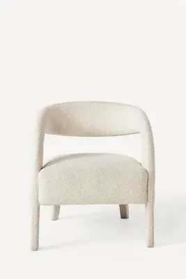 Hagen Accent Chair - White, Boucle product