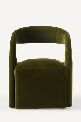 Hagen Desk Chair - Ivory, Velvet by Anthropologie, alternate view