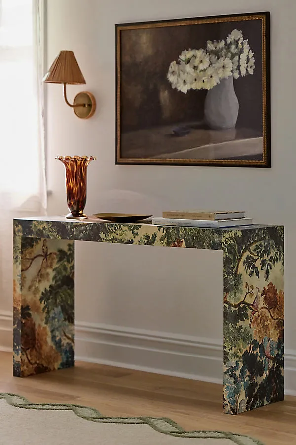 Hale Canvas Console Table - Blue by Anthropologie