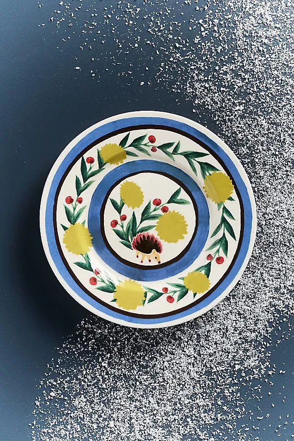 Halisa Dessert Plate - Blue, Stoneware by Anthropologie