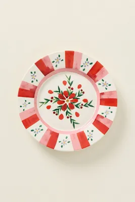 Halisa Dessert Plate - Pink, Stoneware by Anthropologie, image 2