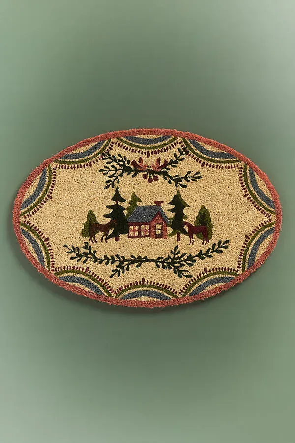 Halisa Shaped Coir Printed Doormat product