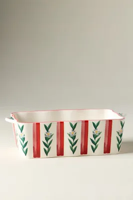 Halisa Stoneware Loaf Pan - Pink by Anthropologie, image 2