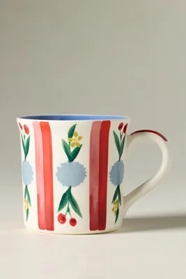 Halisa Stoneware Mug - Pink by Anthropologie, image 2