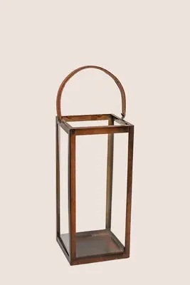 Hampton Small Tall Lantern - Copper product