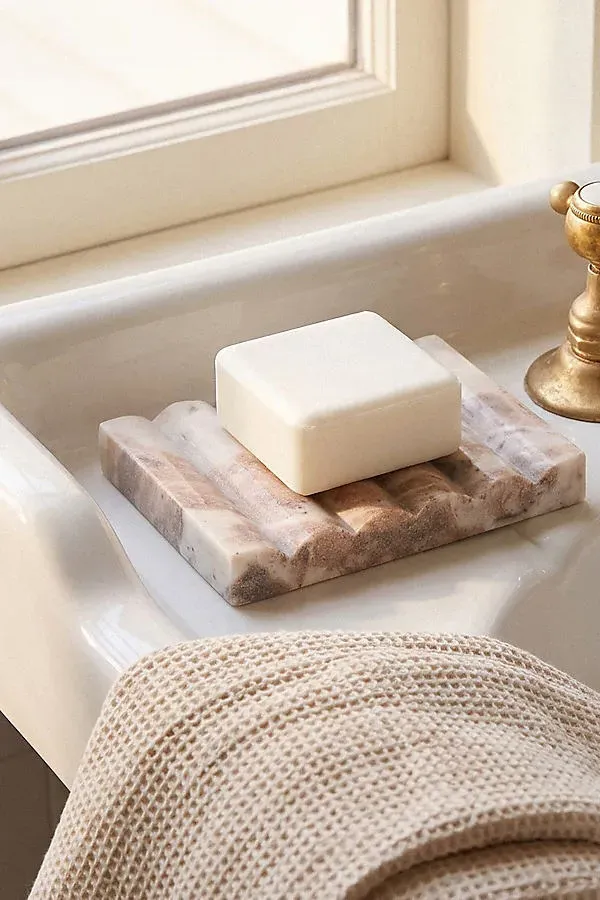 Hand-Carved Soap Dish - Marble by Anthropologie