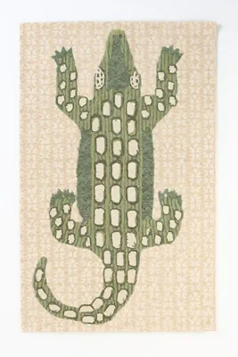 Hand Tufted Alligator 2x3 Rug - Beige, Wool product