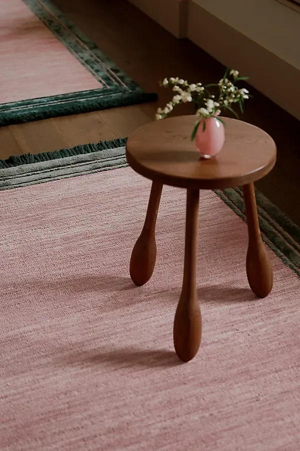 Hand Tufted Tassel Rug - Pink, Wool Viscose Blend by Anthropologie