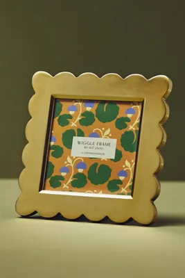 Handpainted Brass Wiggle Photo Frame 4x4 - Brown by Anthropologie, image 2