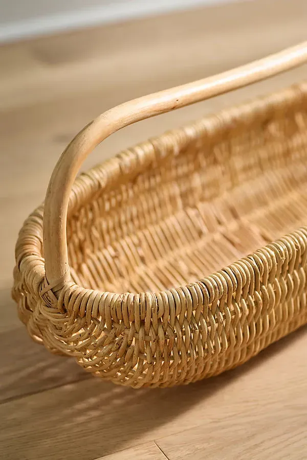 Handwoven Rattan Boat Basket - Beige, Rattan product