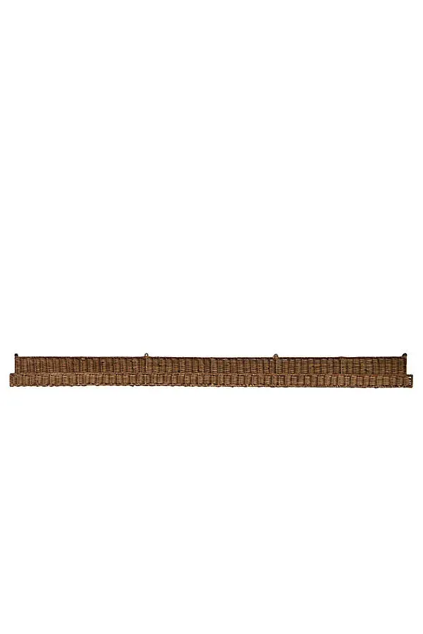 Handwoven Rattan Wall Shelf with Ledge - Beige by Anthropologie
