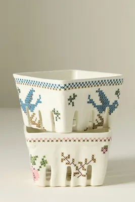 Harmonie Stoneware Berry Basket - Blue product