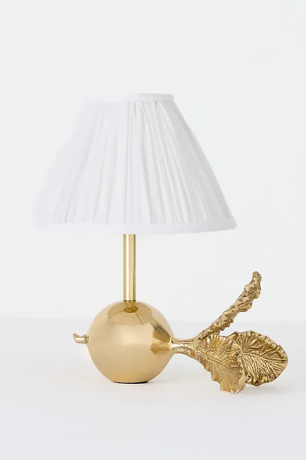Harvest Produce Radish Table Lamp - Brown, Antique Brass by Anthropologie