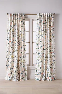 Hattie Floral Printed Curtain - Organic Cotton by Anthropologie, image 2