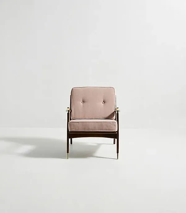 Haverhill Accent Chair - Tufted, Wood Frame by Anthropologie