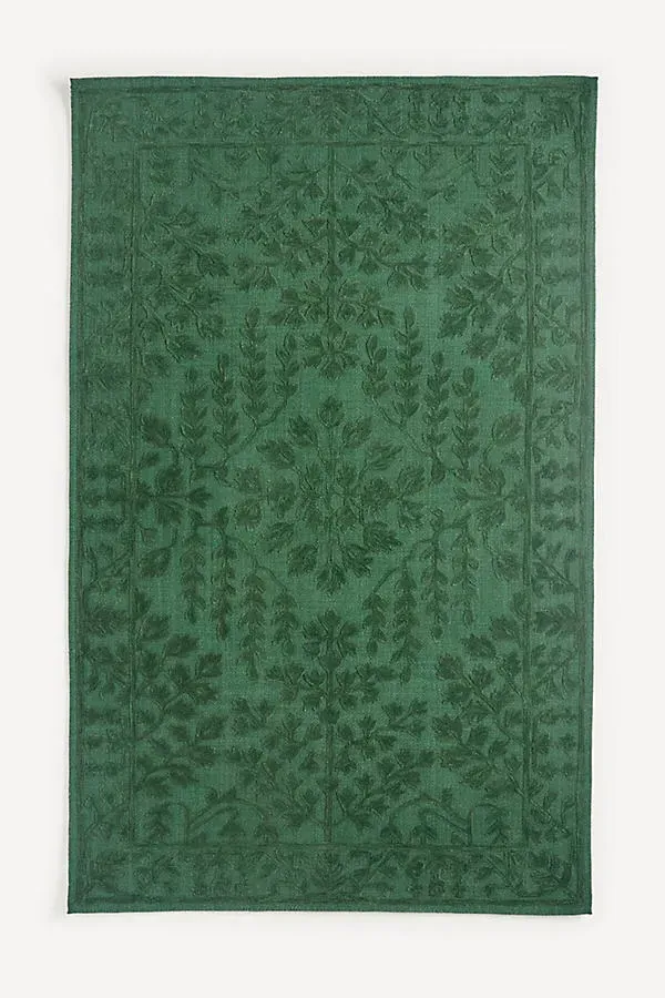 Haxby 5x8 Persian-Inspired Rug - Green, Wool Blend by Anthropologie