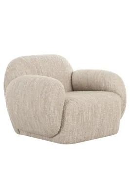 Hazel Bouclé Lounge Chair - Ivory, Polyester/Acrylic product