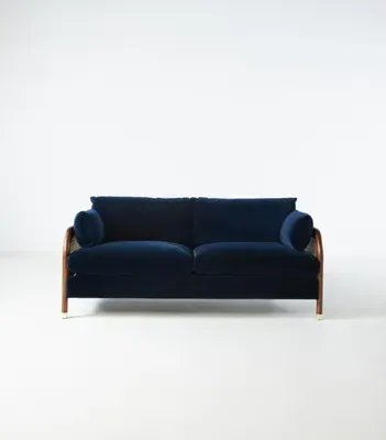 Heatherfield 2-Seater Sofa - Caning, Brass by Anthropologie, image 2