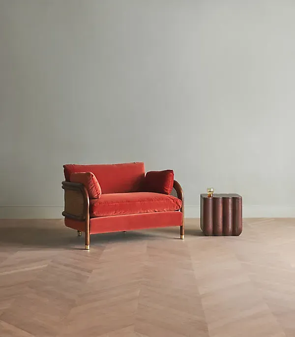 Heatherfield Chair - Cane, Brass by Anthropologie