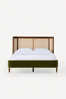 Heatherfield Queen Size Bed Frame - Green, Velvet product