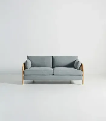Heatherfield Two-Cushion Sofa - Caning, Brass product
