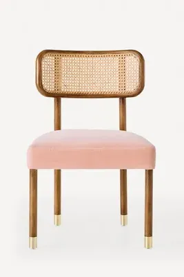 Heatherfield Velvet Dining Chair - Pink, Polyester/Linen product