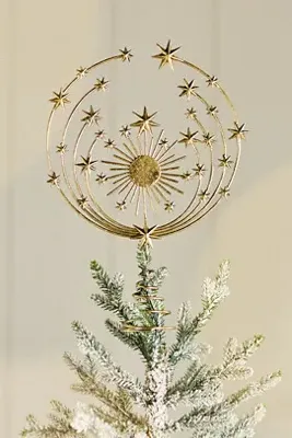 Hedy Metal Tree Topper - Gold by Anthropologie, alternate view