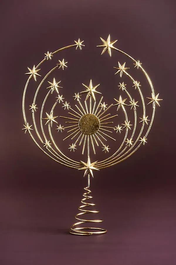 Hedy Metal Tree Topper - Gold by Anthropologie
