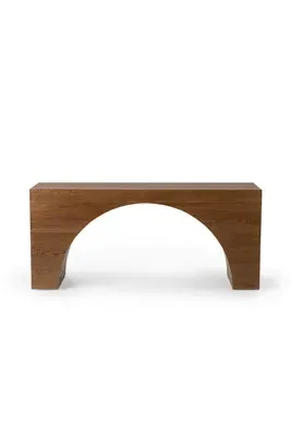 Helen Console Table - Brown, Oak Veneer by Anthropologie, image 2