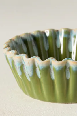 Helena Portuguese Reactive Glaze Ramekin - Green, Stoneware by Anthropologie, alternate view