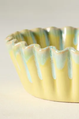 Helena Portuguese Reactive Glaze Ramekin - Green, Stoneware by Anthropologie, image 2
