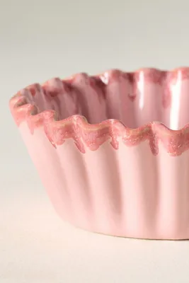 Helena Portuguese Reactive Glaze Ramekin - Pink, Stoneware by Anthropologie, alternate view
