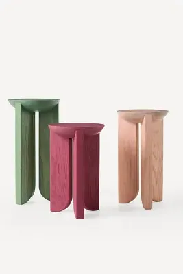 Hemi Small Side Table - Purple, Solid Oak product