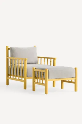 Hemulen Accent Chair - Grey, Polyester/Linen product
