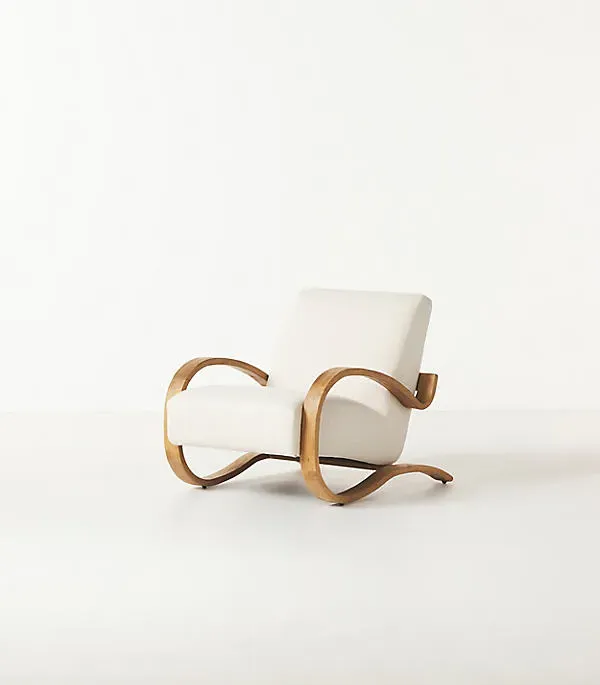 Herbin Lounge Chair - Wood by Anthropologie